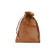 Sieraad zakje organza 7x9cm Rust red