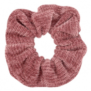 Scrunchies haarelastiek corduroy Vintage aubergine red