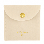 Sieraad zakje "with love" Beige-gold