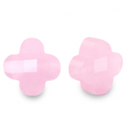 Fashion Facet kralen klaver Azalea pink
