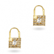 Zirkonia oorbellen Gold
