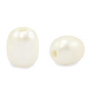 Zoetwaterparels rice 11x9mm Natural white