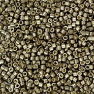 Miyuki kralen delica's 11/0 Duracoat galvanized pewter silver DB-1852