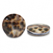 Schelp kralen 20mm Brown
