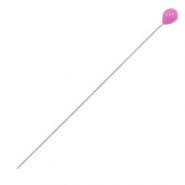 Onderdelen DQ metaal nietstift 52mm Antiek zilver-pink (nikkelvrij)