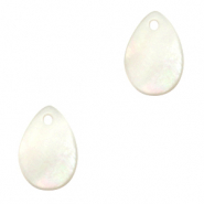 Schelp hangers specials druppel White (natuurlijke kleur)