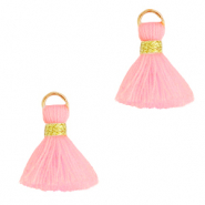 Kwastjes 1.5cm Gold-pink