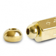C.U.S® sieraden message beads eindkap Goud (nikkelvrij)