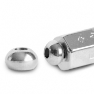 C.U.S® sieraden message beads eindkap Zilver (nikkelvrij)
