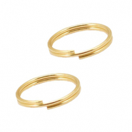 Roestvrij stalen (RVS) Stainless steel onderdelen splitring 10mm Goud