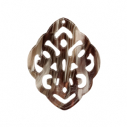 Resin hangers barok ruit Mixed brown