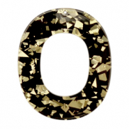 Resin hangers ovaal Champagne-black