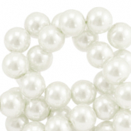 Glasparels 8mm Off white