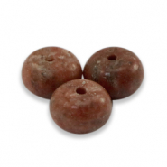 Natuursteen kralen graniet rondellen 8x5mm Burgundy red