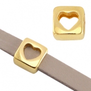Metalen kralen DQ goud Schuivers DQ metaal goud