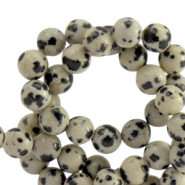 Natuursteen kralen dalmatiër jaspis 8mm Greige