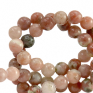 Natuursteen kralen marmer 6mm Marble rose-off white