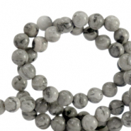 Natuursteen kralen dolomiet 4mm Marble grey