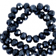 Top Facet kralen 8x6 mm disc Interstellar blue-pearl shine coating