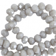Top Facet kralen 6x4 mm disc Purple haze-pearl shine coating