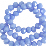 Top Facet kralen 4x3mm disc Sky blue-pearl shine coating