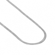 Roestvrij stalen (RVS) Stainless steel kettingen snake Zilver