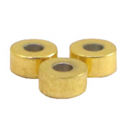 Roestvrij stalen (RVS) Stainless steel kralen disc 4mm Goud