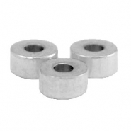 Roestvrij stalen (RVS) Stainless steel kralen disc 4mm Zilver