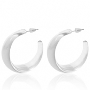 Trendy oorbellen creolen Transparent