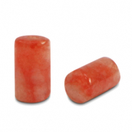 Natuursteen kralen kwarts tubes Agate red