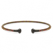 C.U.S&reg; sieraden bangle armband Brown-silver anthracite