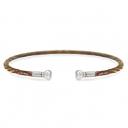 C.U.S&reg; sieraden bangle armband Brown-silver