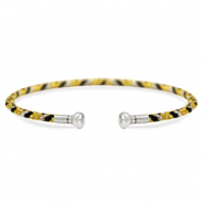 C.U.S&reg; sieraden bangle armband Yellow-black-silver