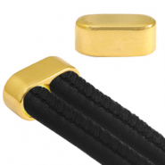 Eindkapjes metaal DQ dubbel Ø10mm Goud (nikkelvrij)