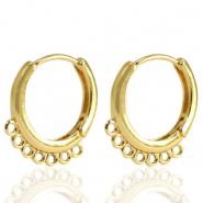 Brass TQ metaal oorbellen creolen Gold