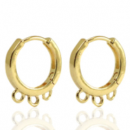 Brass TQ metaal oorbellen creolen Gold