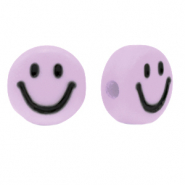 Letterkralen van acryl smiley Lilac purple