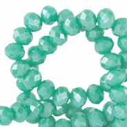 Top Facet kralen 4x3mm disc Erin green-pearl shine coating