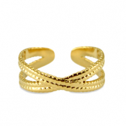 Roestvrij stalen (RVS) Stainless steel ringen Goud
