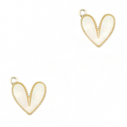 Resin hangers hart Gold-off white
