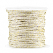 Macramé draad gevlochten 2mm Gold-ivory