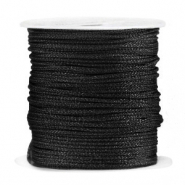Macramé draad gevlochten 1mm Black