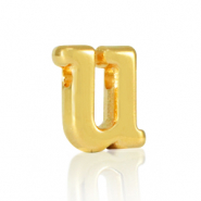 Letterkralen DQ metaal U Goud (nikkelvrij)