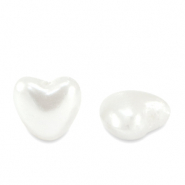 Imitatie zoetwaterparels hart White