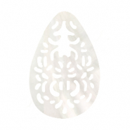 Schelp hangers specials druppel White (natuurlijke kleur)
