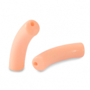 Acryl kralen tube Salmon pink