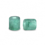 Natuursteen kralen kwarts disc 2x2mm Bermuda green