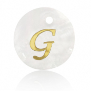 Schelp hangers specials letter G Gold-white (natuurlijke kleur)