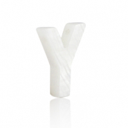 Schelp hangers specials letter Y White (natuurlijke kleur)