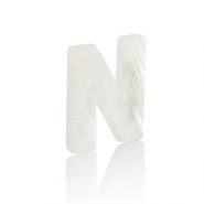 Schelp hangers specials letter N White (natuurlijke kleur)
